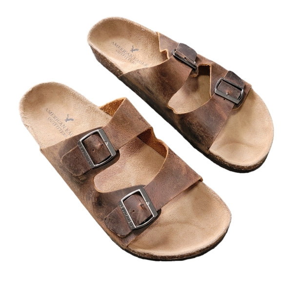 American Eagle Outfitters Other - American Eagle mens slip on leather sandals birkenstock style